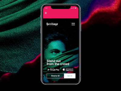 Heritage - Teaser APP branding design id ui