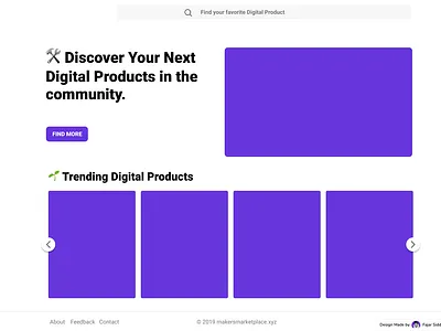 Makers Marketplace Landing Page landing page marketplace ui ux design web design