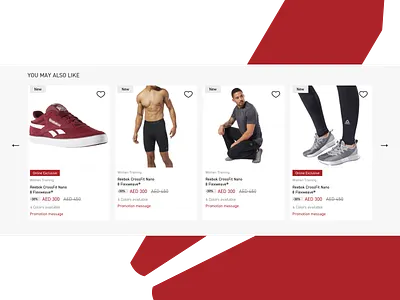 Reebok Carousel branding carsousel design ecommerce fashion reebok reebok.ae sports ui uidesign ux web website