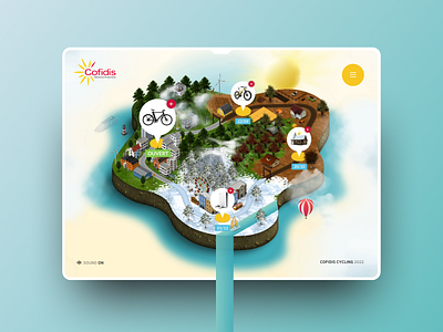 Cofidis Cycling Platform 3d animation design gamification graphic design illustration ui