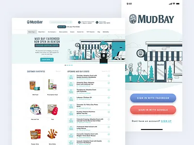 Landing page and app design app branding design flat illustration ios landign page layout minimal ui ux web