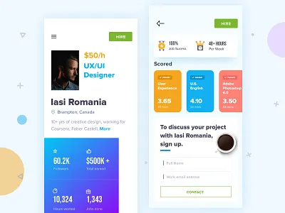 Hire Freelancer -Concept app app design branding concept design design flat icon illustration type typogaphy ui uidesign uitrends upwork userinterface userinterfacedesign ux vector