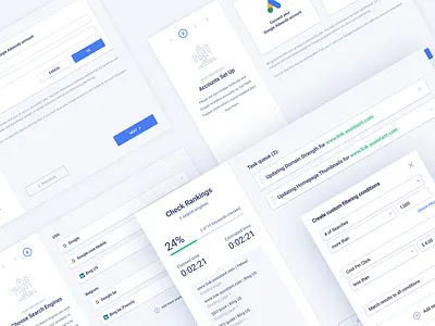 Start new project wizard app application clean design desktop graphic interface light progress project step ui ux wizard