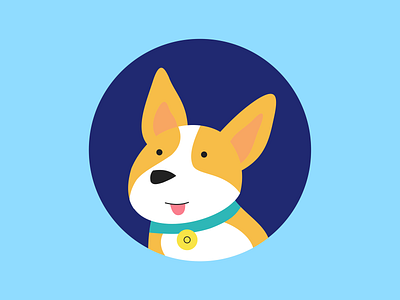 Happy Corgi corgi dog happy illustration pet