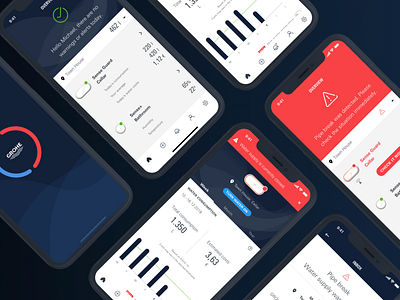 GROHE Sense App app app branding mobile mobile app security security app smart home smart home app ui ui ux ui ux design ux water