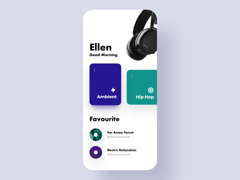 Music Player 2 design ui ux