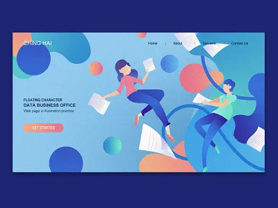 Business office illustration exercise business character file float office vector web 图标 插图 页面