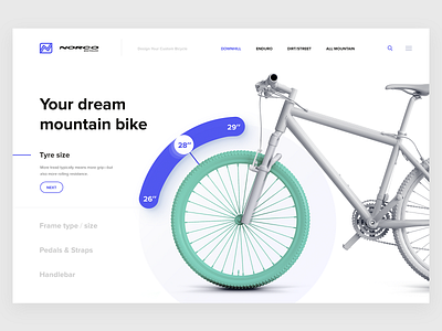Norco customizer design ui ux web