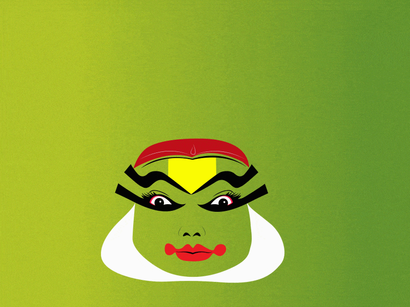 Kathakali_Face_Animation animation design illustration