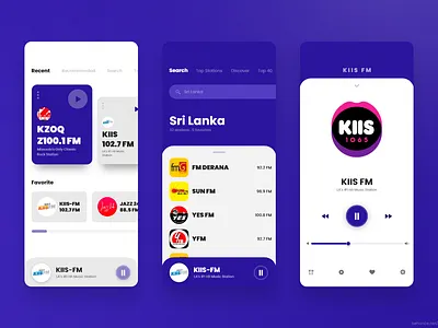 ONAIR adobe xd animation app app design apple design fm graphic design illustration ios logo radio redesign ui ux vector