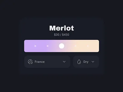 Slider button clean component dark dark mode purple slider ui ux