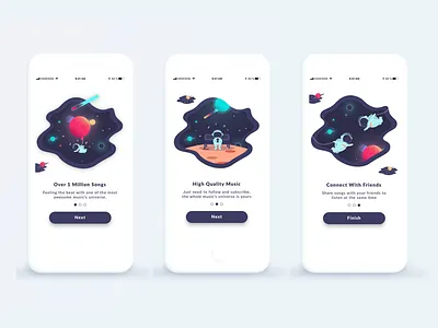 WeBeat App OnBoarding adobe illustration daily ui design sketch ui interface