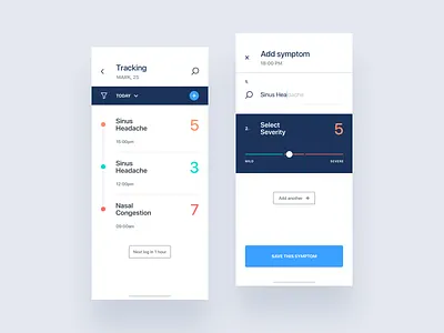 Symptom Tracker | Ada app appdesign graphicdesign productdesign typography ui uidesign ux uxdesign webdesign