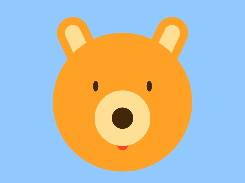 Teddy Bear Rig Test animation bear character illustrator joysticks n sliders loop mograph motion design motion graphics shapes teddybear