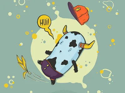 The banana incident banana character character design design iampommes illustration incident ipadpro mannheim pommes procreate slipping vector