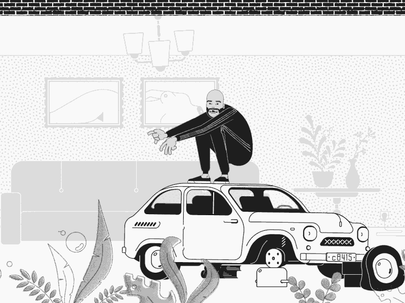 AE Collaba Neighbors | Husky/Prostokvashino animation boobs car character characteranimation flowers illustration man motiondesigh rap