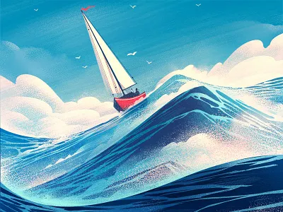 Geneseo Magazine adventure editorial illustration ocean ocs orlin culture shop outdoors retro sailing vintage