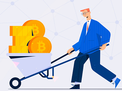 Blockchain Blog Illustrations bitcoin blockchain character character animation commercial explainer explainer video explanatory video finance illustration