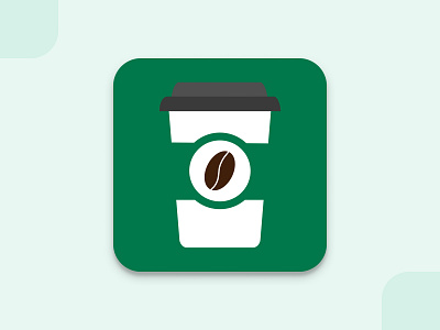 Day 5 - App Icon 005 app branding coffee concept dailyui design figma flat green icon illustration inspiration logo vector