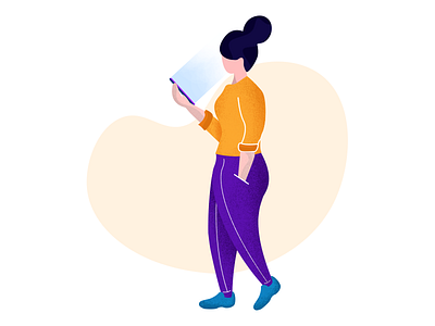 Mobile App Illustration character girlcharacter illustration mobileapp uiuxdesign web design