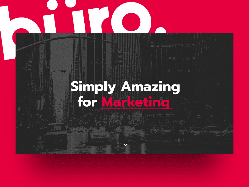 Büro landing page agency animation black and red black and white blod creative agency design designer illustration landing page multipurpose portafolio portfolio strong ui ux web design wordpress