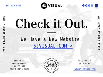 63 Visual Website Launch agency badge brand branding design identity logo studio type typography ui website