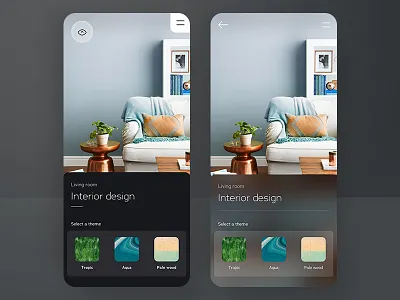 Home & Living 🏠 / Configurator ai blur color configurator dark home interior living styling theme