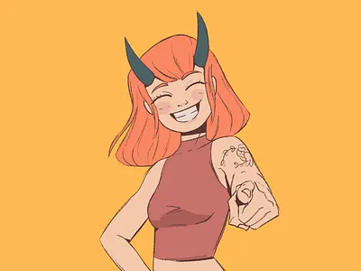 Little devil girl character character design cute devil devil girl girl