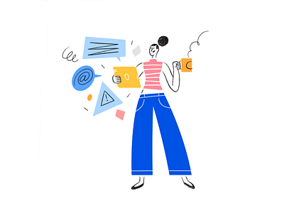 Friday Friend #0012 app illustration character editorial handdrawn illustration minimalist spot illustration tech texture