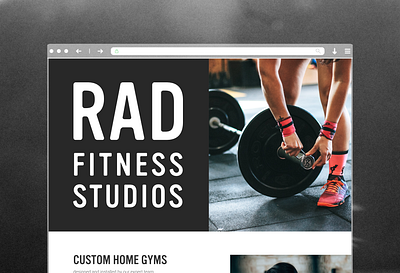 Rad Fitness Studios Website branding graphic design logo typography ui