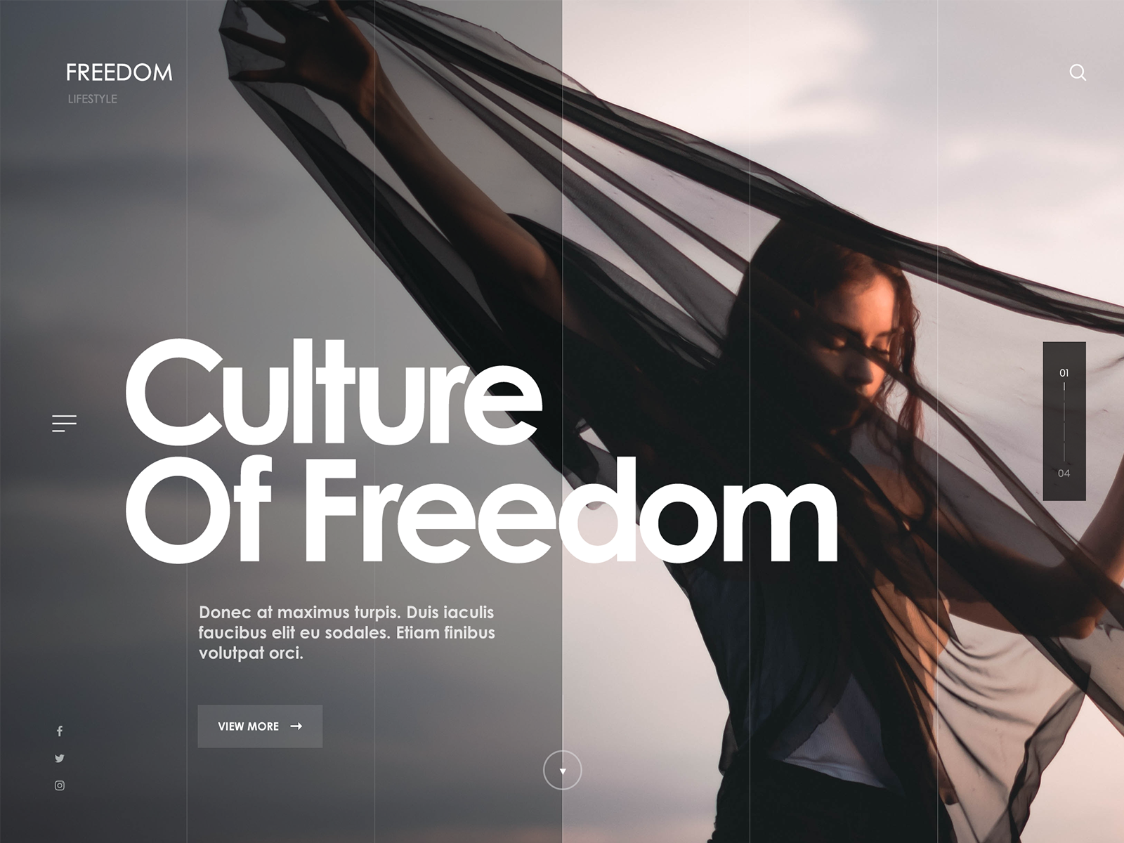 Example of Culture of Freedom - website design