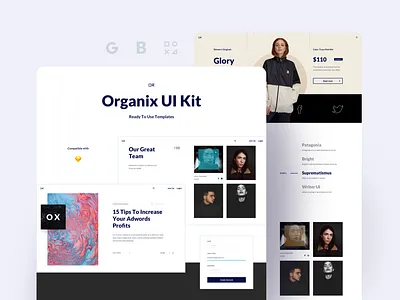 Organix Ui Kit e commerce ecommerce eshop fashion forms portfolio ui uikit webdesign