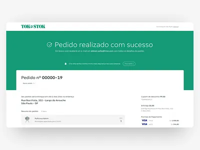 Order Confirmed design ecommerce green order received ui visual web website