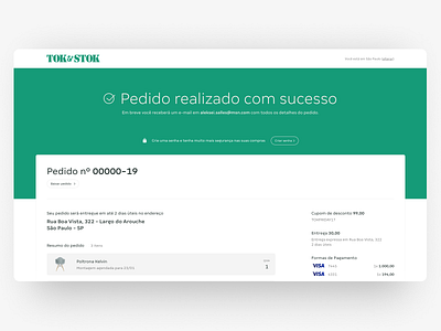 Order Confirmed design ecommerce green order received ui visual web website