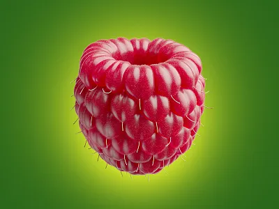 Raspberry berry corona render modeling sweet