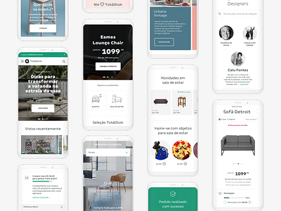 Responsive design for all Tok&Stok pages design mobile sketch ui visual web website