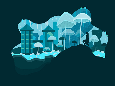 Blackreach design fantasy graphic design illustration skyrim vector vector design vector illustration