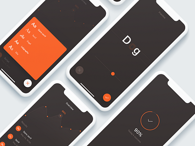Keming App action action sheet app clean design game graph ios listing mobile mobile app product screen settings simple typo typography ui ux