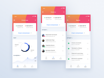 CRM concept app concept design interface minimal mobile ui ui design uidesign web web design webdesign