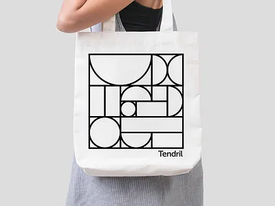 Tote Bag 2d 2d flat illustration branding clean cool tote bag cool tote design design flat geometric illustration simple tendril tote bag black and white tote bag ideas white tote bag