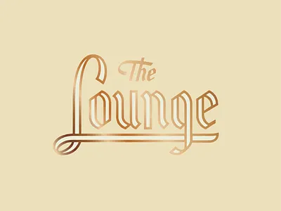 The Lounge bar blackletter lounge metallic