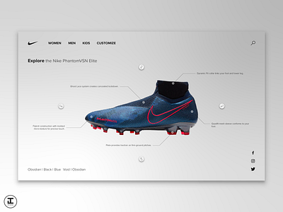 Nike Phantom Soccer Cleat Design Concept (Pt. 2) cleat cleats concept design nike phantom proxima nova shoes shop soccer ui ui inspiration ux web web design