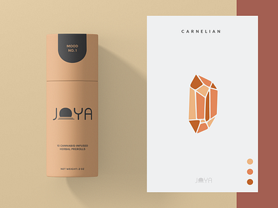 Joya Packaging and Illustration amethyst aventurine brand identity branding cannabis cannabis design cannabis packaging carnelian connection crystals herbal illustration joints medicine packaging design preroll