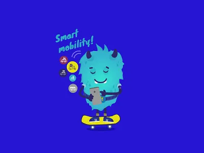 illustration cute monster cute monster design illustration sticker vector