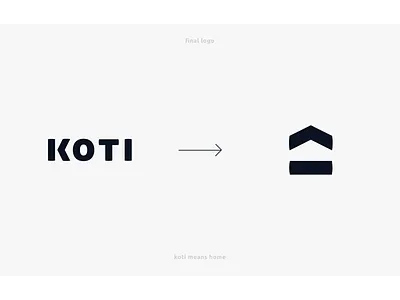 Koti logo home logo minimalistic sign vector