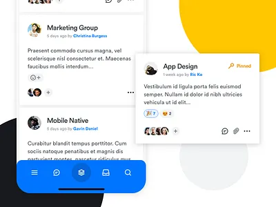 Collaboration App Concept - Mobile Version app branding design icons icons design mobile typography ui ux