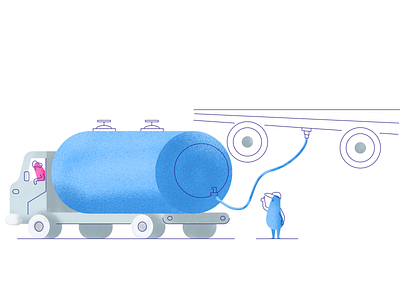 Fuel Up! airplane divio engine flying fuel fuel truck fueling graphic design icon illustration line minimal people plane simple truck