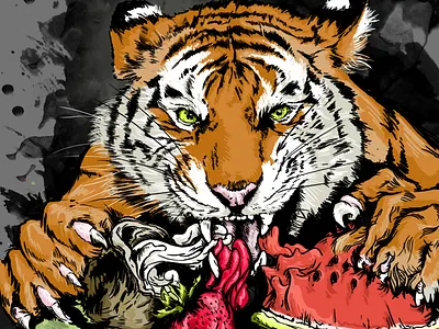 Tiger Head Concept Art design illustration packaging sketch tiger troy bee