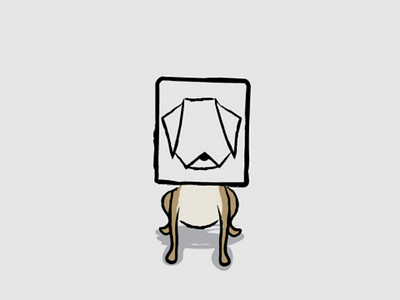 DOG animal art dog downsign illustration mask pet picture sam omo