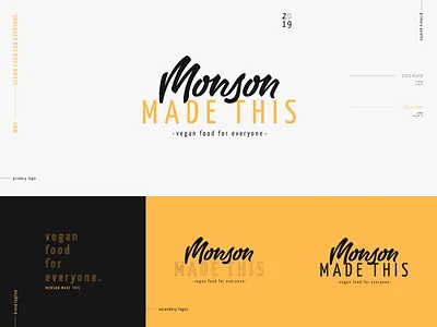 Monson Made This Branding Exploration branding handlettering identity logo script specimen tagline vegan